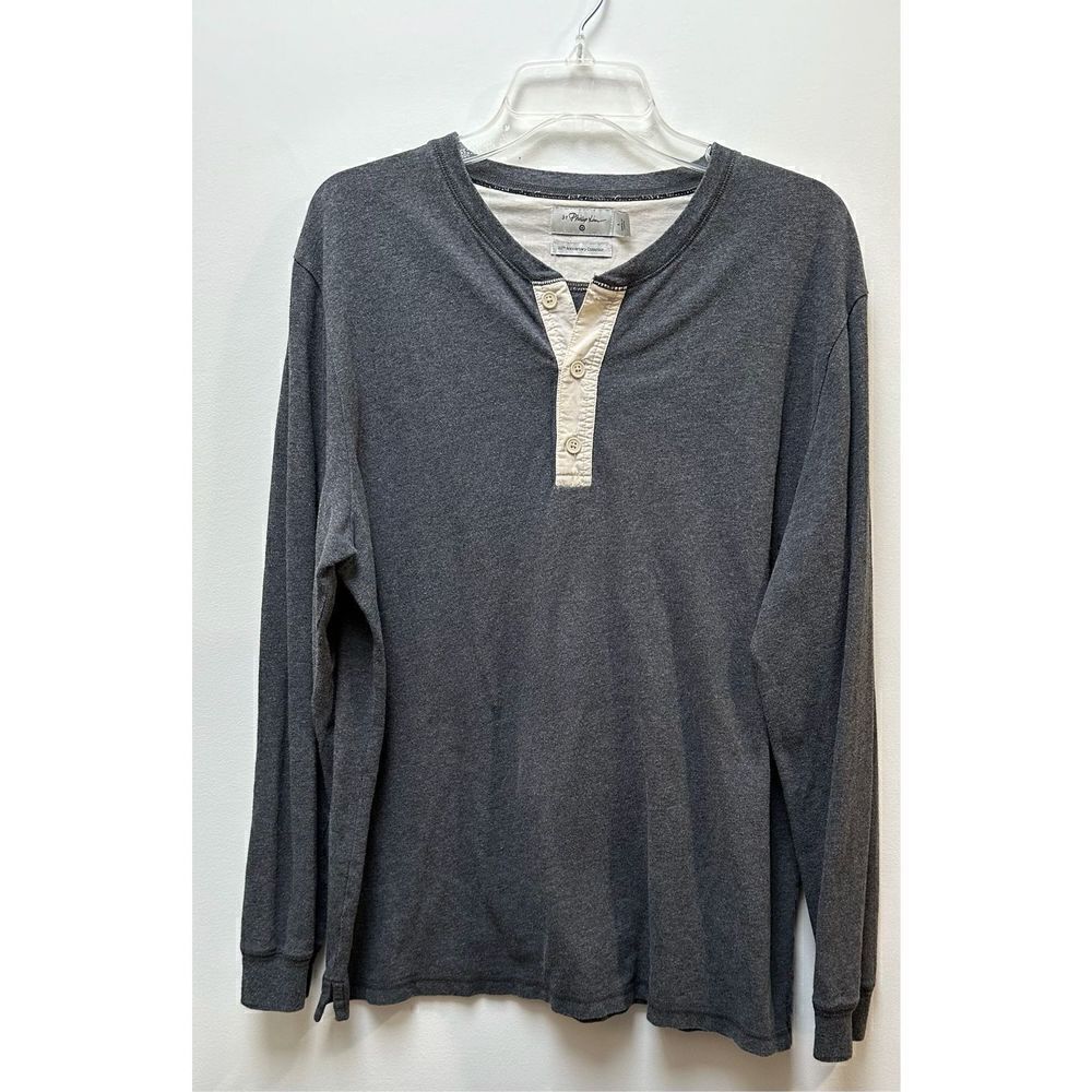 3.1 Phillip Lim men’s gray Henley 3 buttons size Large   #31-0803